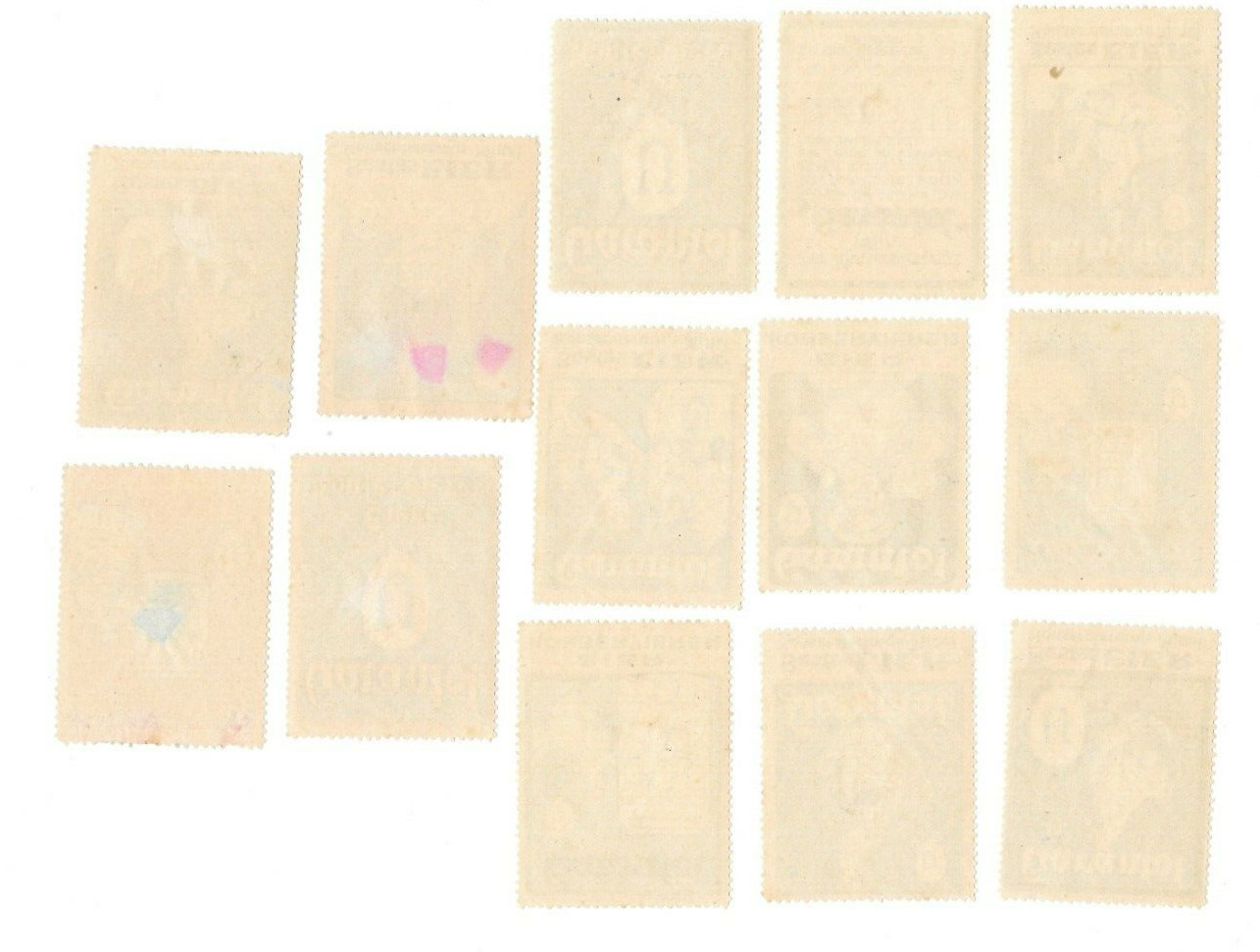 Vintage Poster Stamp Label set of 13 GARANTOL EGG PRESERVER Eier Knoservierer