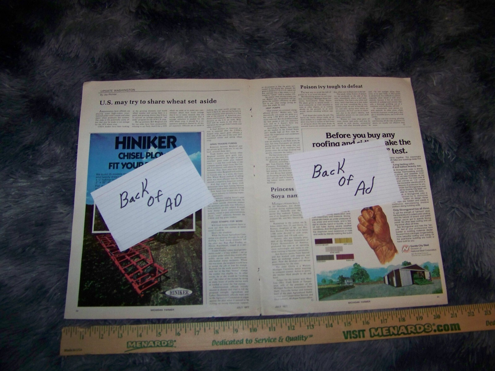 Michigan Farmer Farm / Agricultural Print Ad from Magazine Vintage 1977