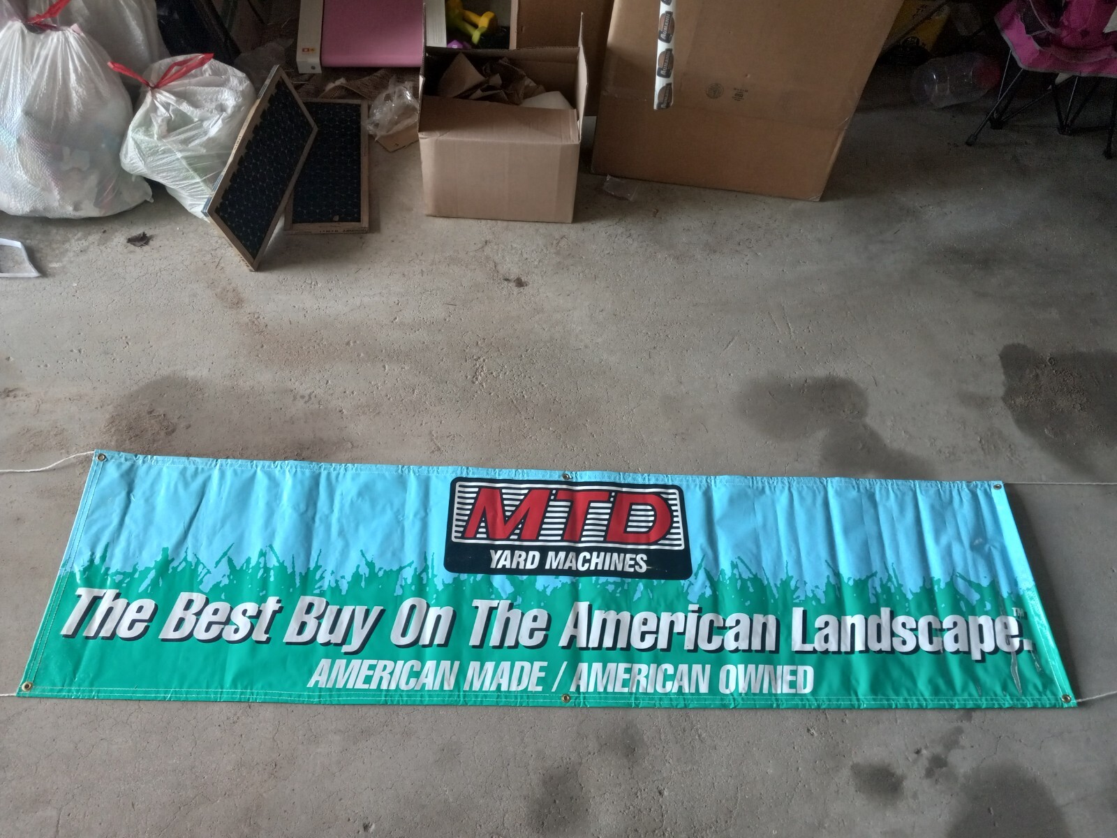 White Outdoors and MTD banners and poster