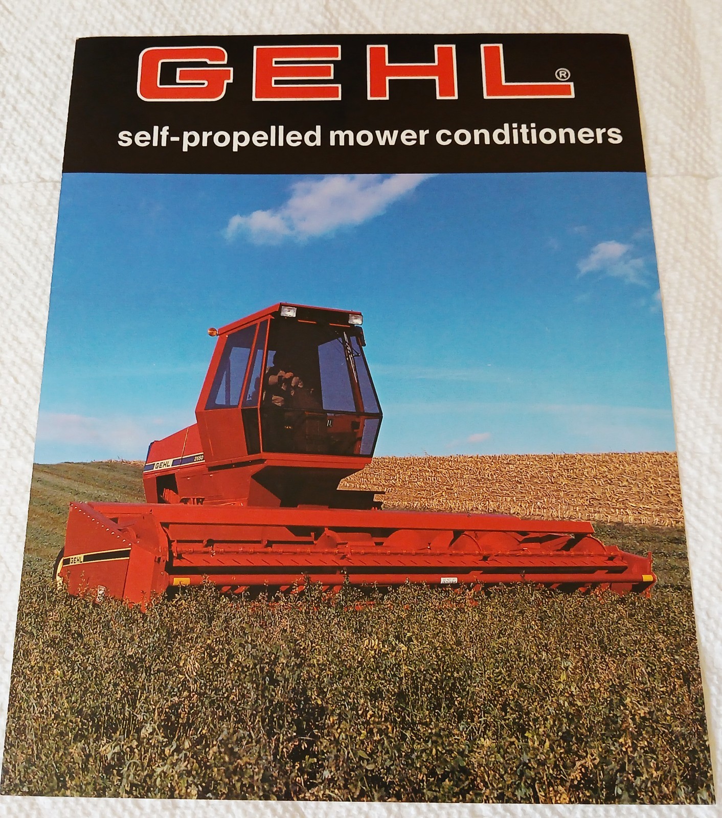 Gehl Self Propelled Windrowers 4 Page Brochure Sales Literature Mowers