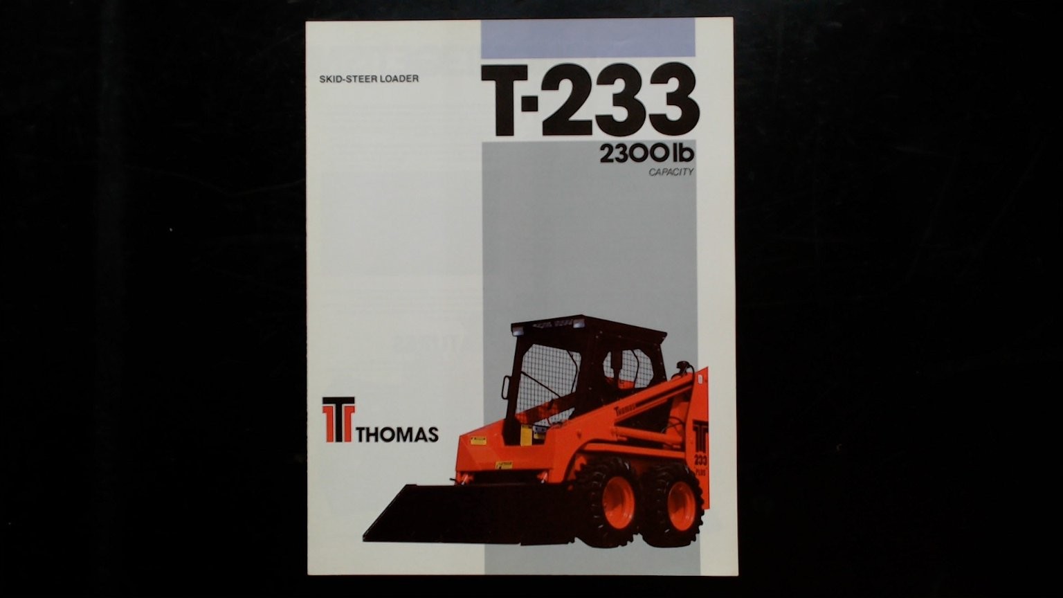 Thomas T-233 Skid-Steer Loader Brochure Vintage 1990 Agriculture