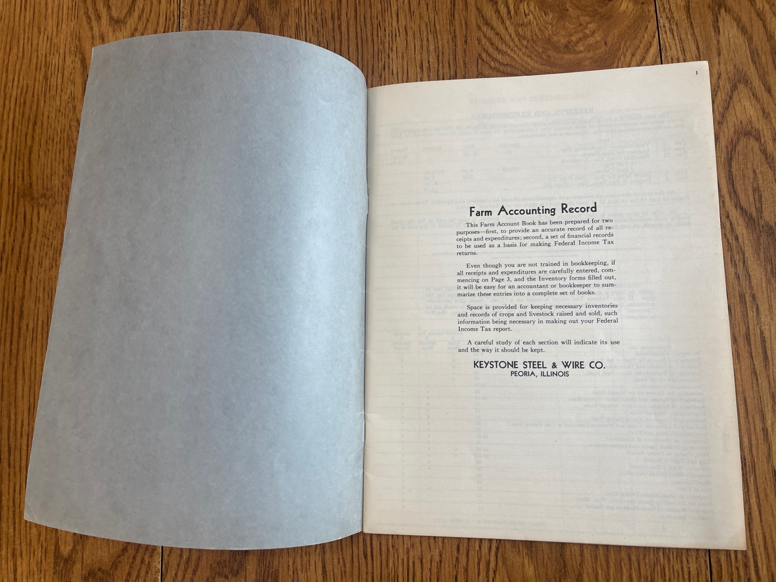 VTG Iowa City Nagle Lumber Advertising Farm Accounting Record Book Keystone