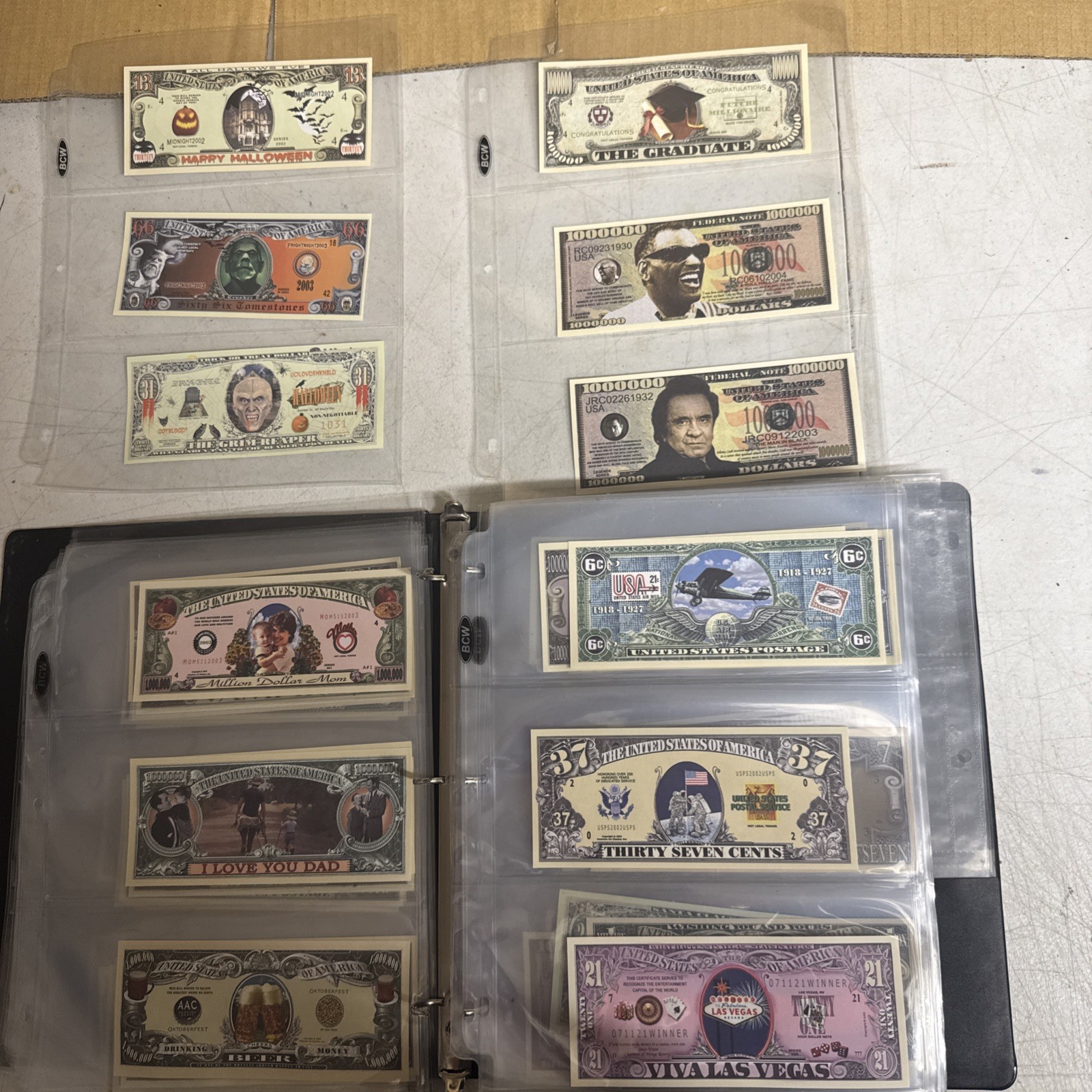 Huge Collection of 200+ Million Dollar Bills Mixed Themes /