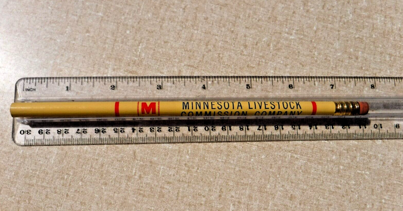 VTG~MINNESOTA LIVESTOCK COMMISION~Advertising Wooden Pencil South St Paul, MN