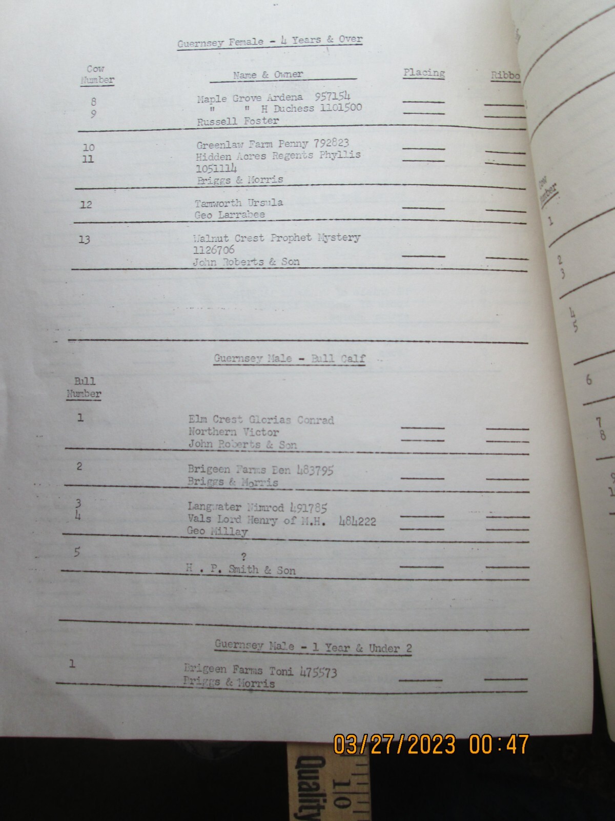 maine 4-h & adult state dairy show windsor fair 1952