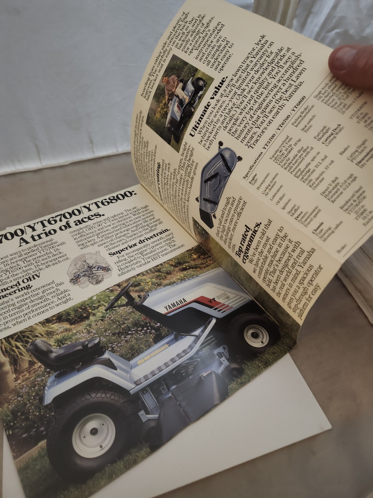 Yamaha Lawn Garden Tractor Sales Brochure 1980&rsquo;s Era Trimmed As Is