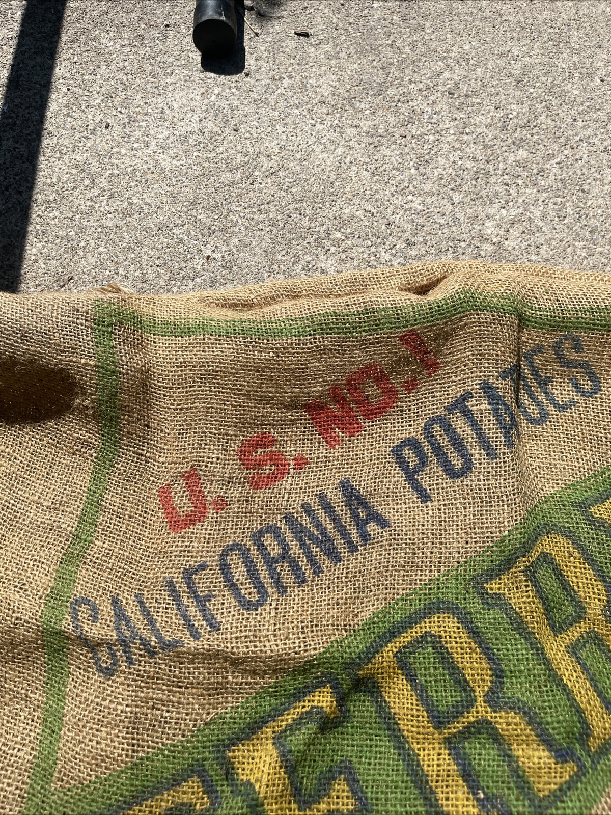 TERRIFIC US NO.1 California Collectible Burlap Sack Charles E. Gilb Co