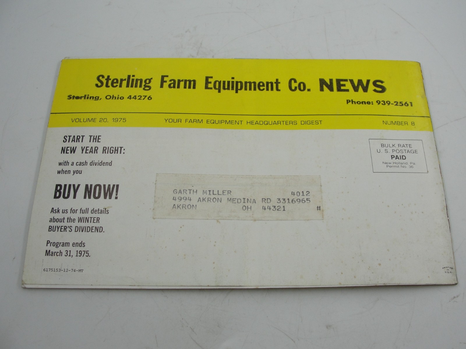 Sperry New Holland Equipment Buyers Guide Vol 20 1975 Brochure
