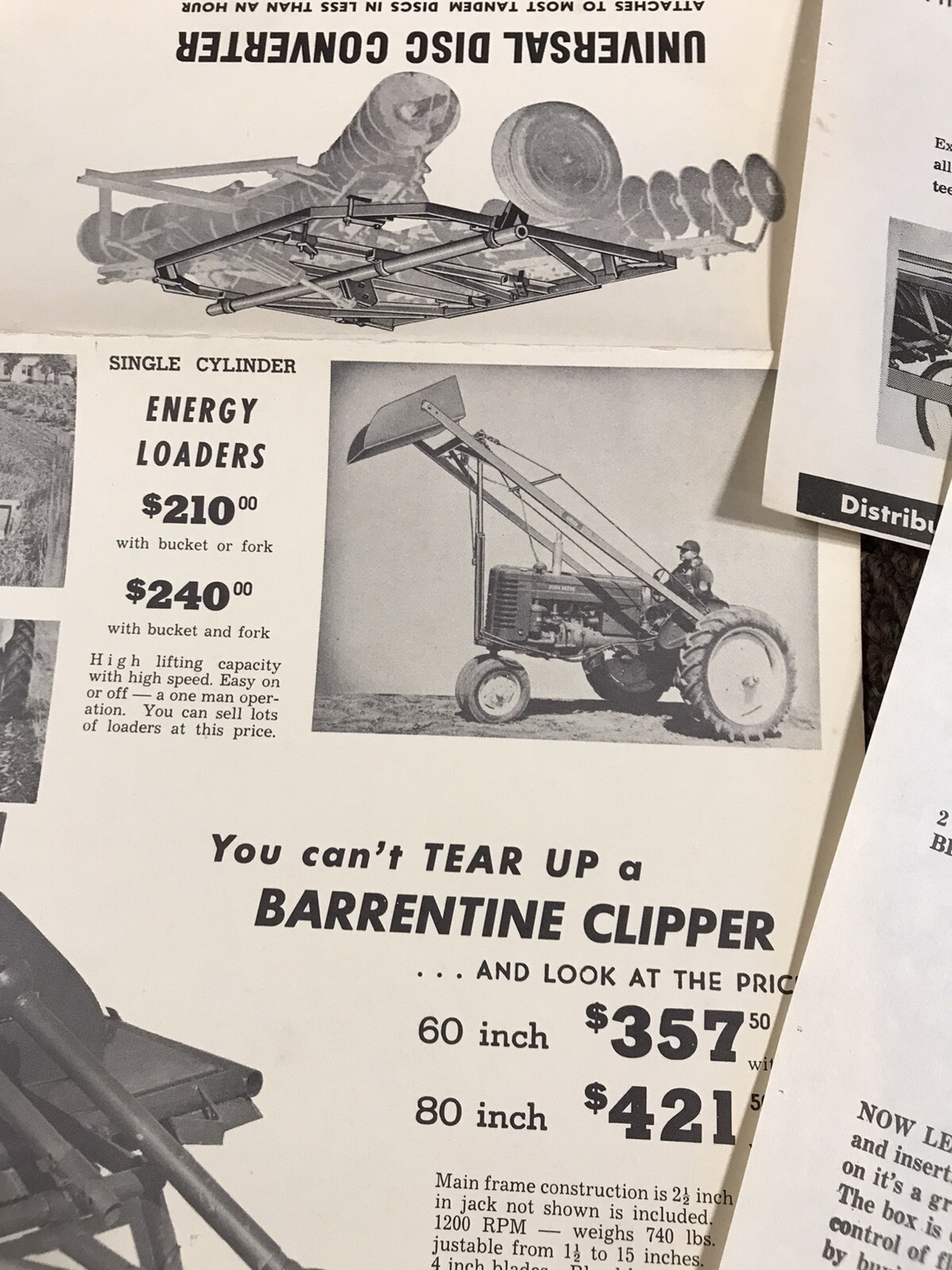 Vintage original Lehr equipment advertisement sales brochure package