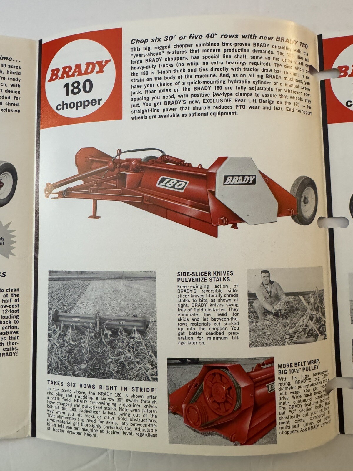Vintage Brady Multi-Crop Choppers Dealer Sales Brochure Showroom Catalog