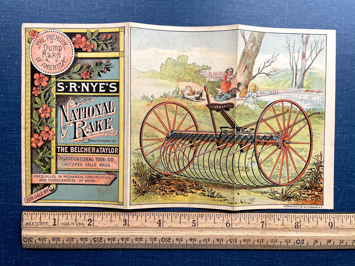 National Rake agricultural equipment folder Belcher & Taylor – 1880s