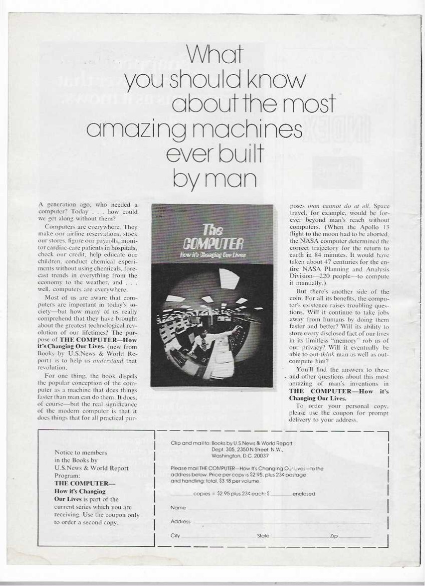 Snapper Lawn Mower & Books By U.S. News & World Report Magazine 1973 Print Ads
