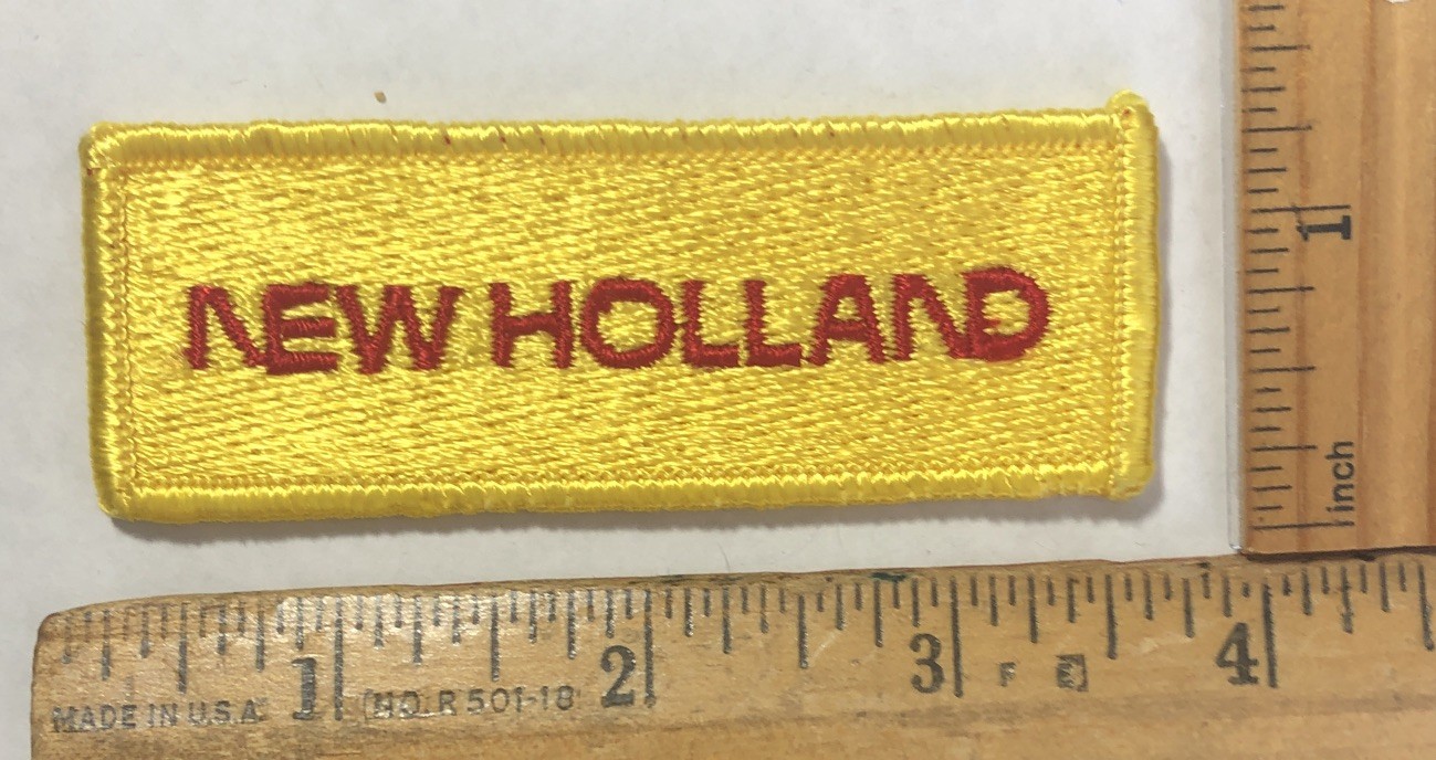 Vintage New Holland Tractor Logo Tab Patch Agriculture Farming Racing Sponsor