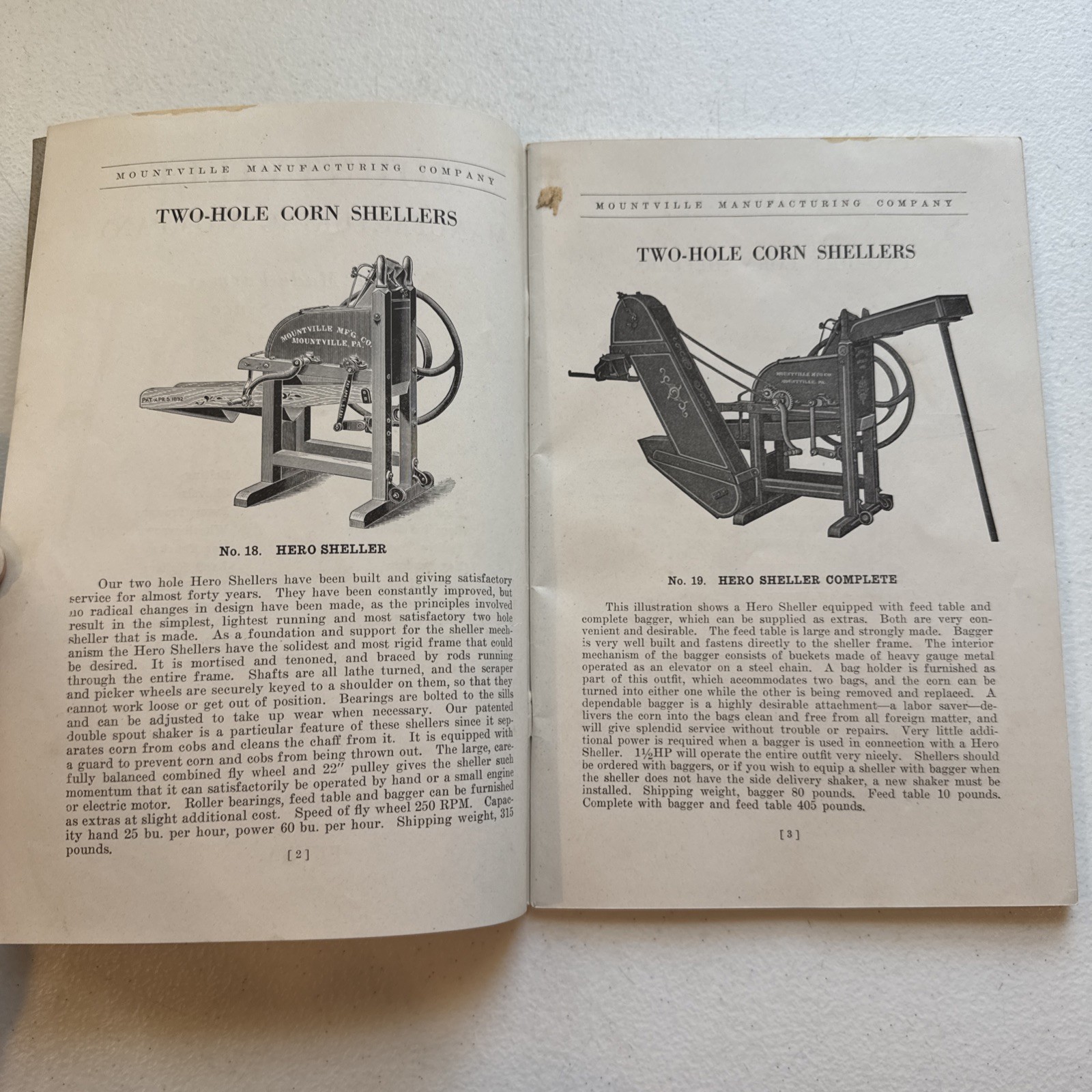 1928 Mountville Manufacturing Company Farm Machinery Catalog No. 7 Lancaster, Pa