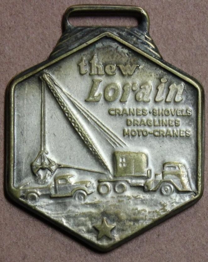 Thew Lorain Clam Shell Moto Crane Smith Inc Baltimore MD Watch Fob Shlf1A1-3