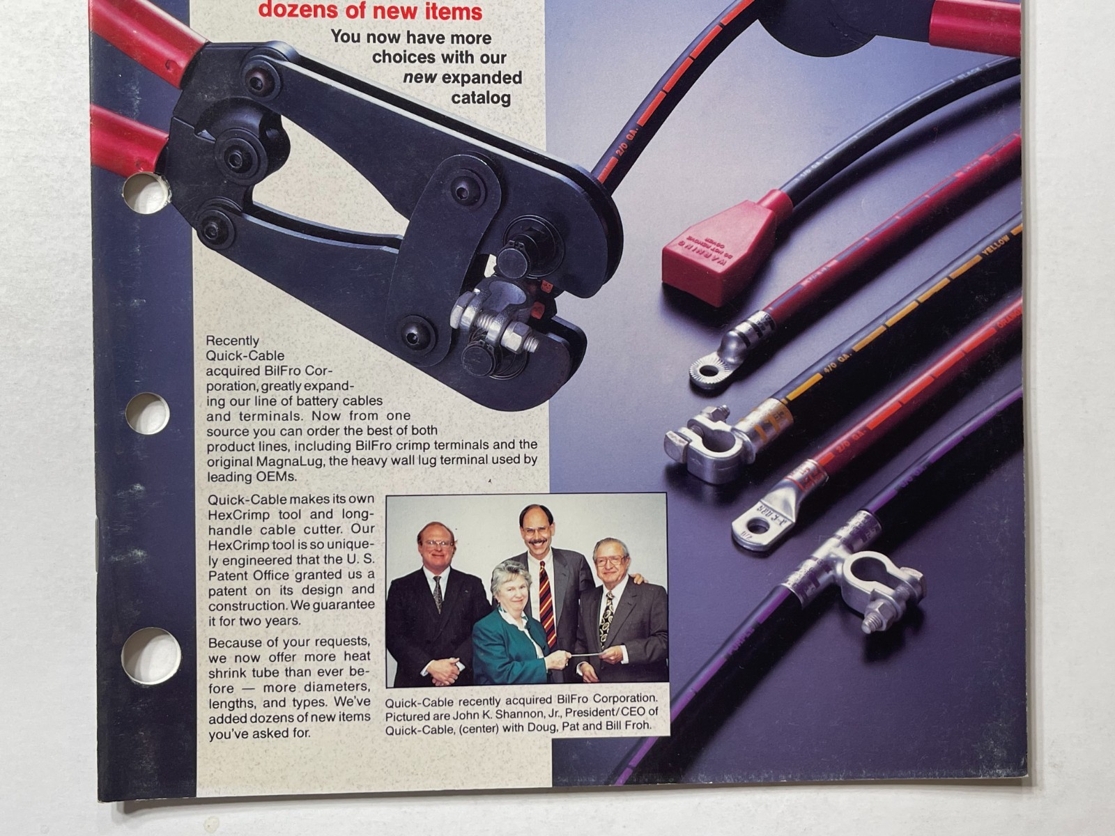 Quick Cable Accessories – Sales Brochure *Showroom Sales Page* 1980s
