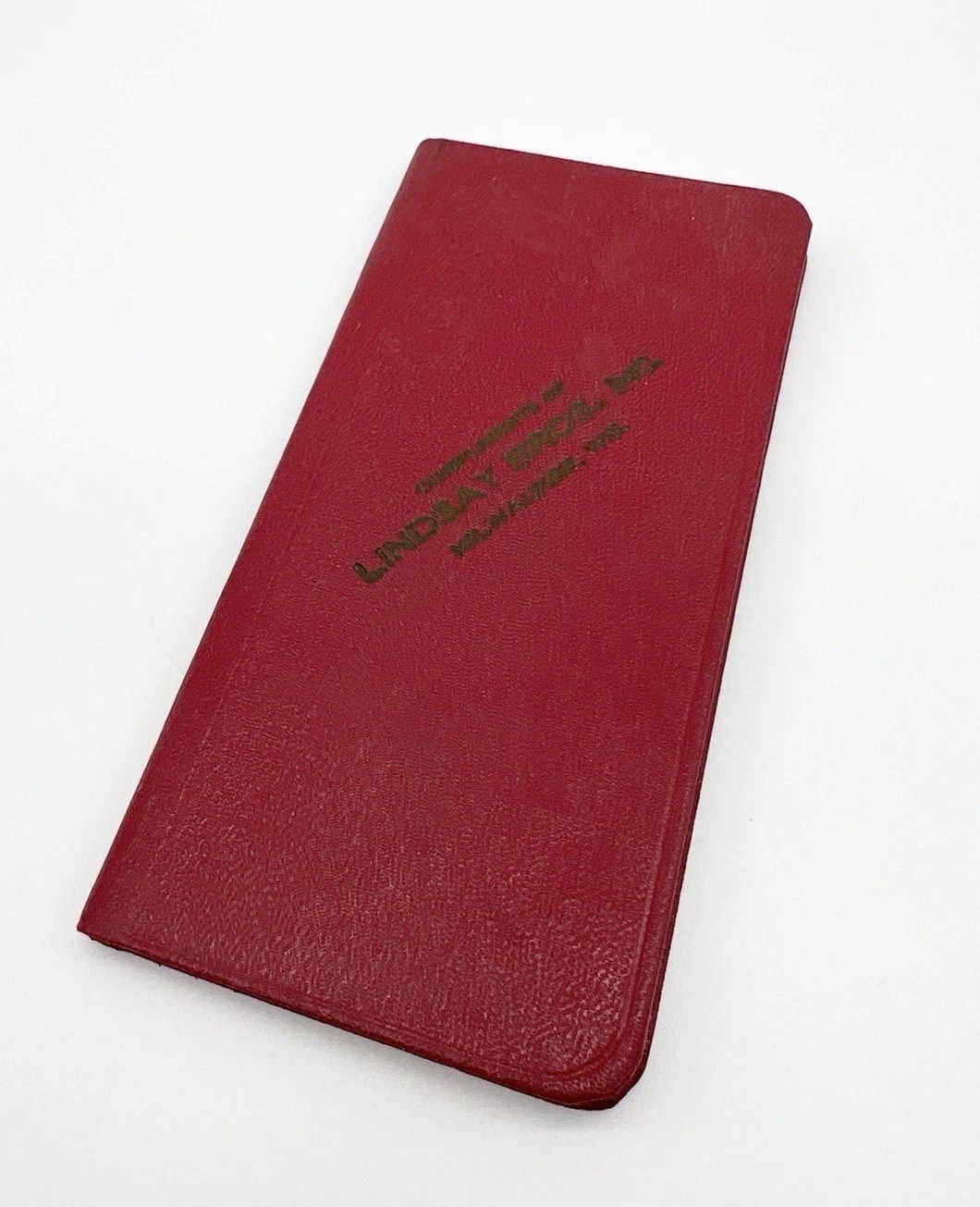 Vintage 1959 Lindsay Bros. Inc. Farm Advertising Pocket Notebook Milwaukee WI