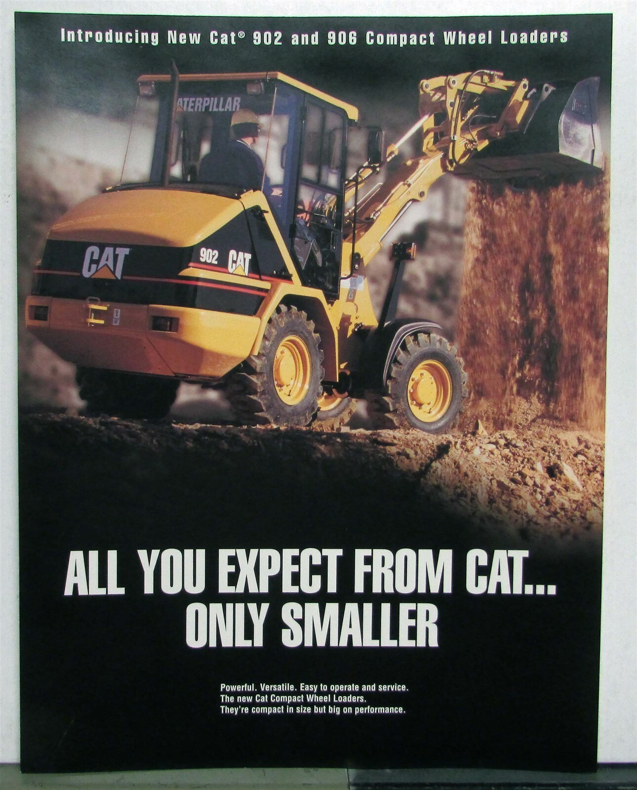 1999 Caterpillar 902 906 Compact Wheel Loaders Spec Construction Sale Data Sheet