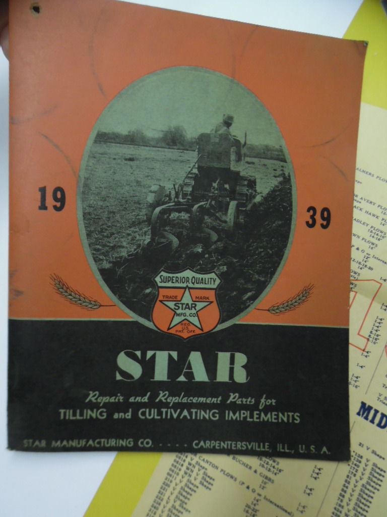 1939 Star Mfg Co Tilling Cultivating Repair Parts Shares Catalog Carpentersville