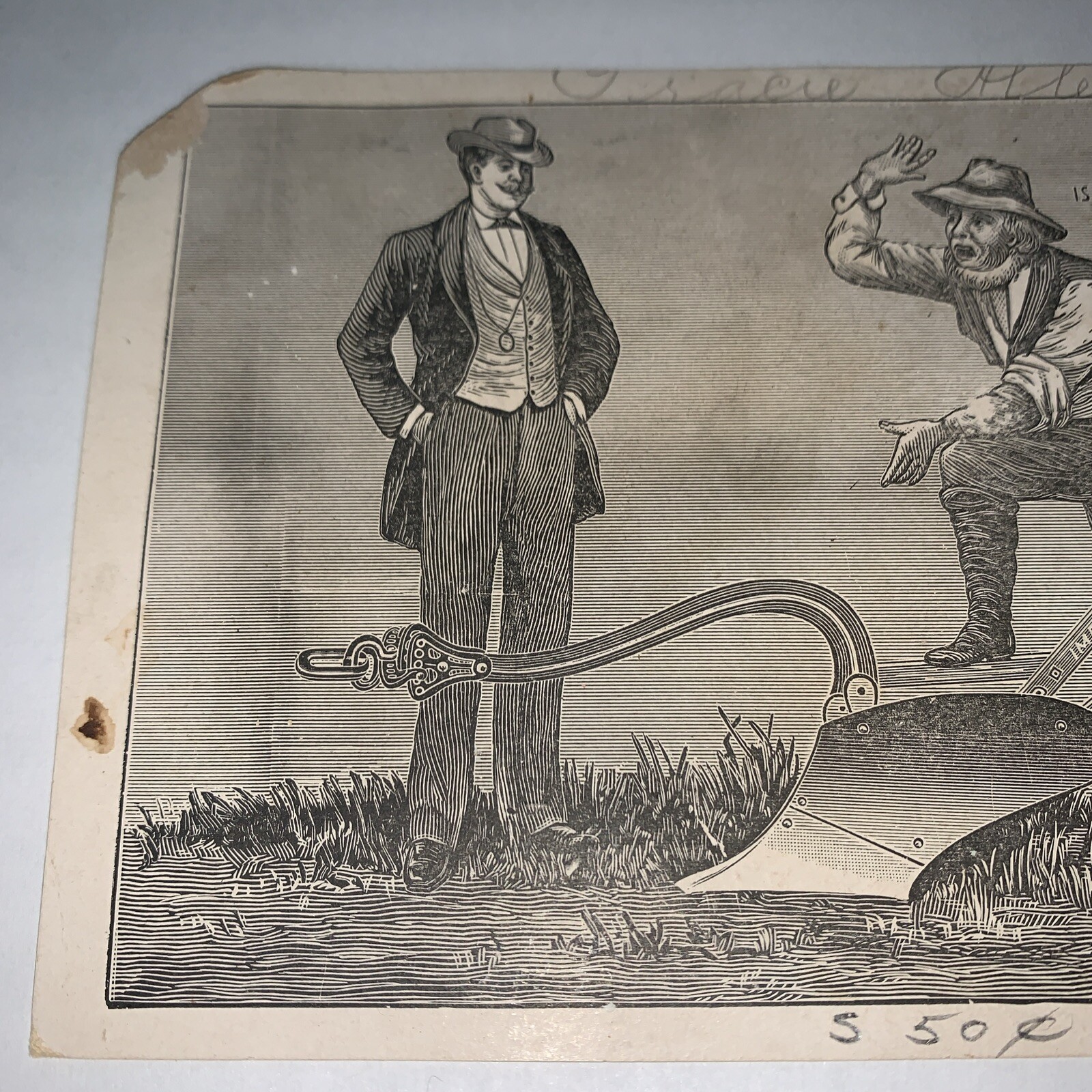 Vintage Advertising Card Bucher & Gibbs Plow Farming Equipment