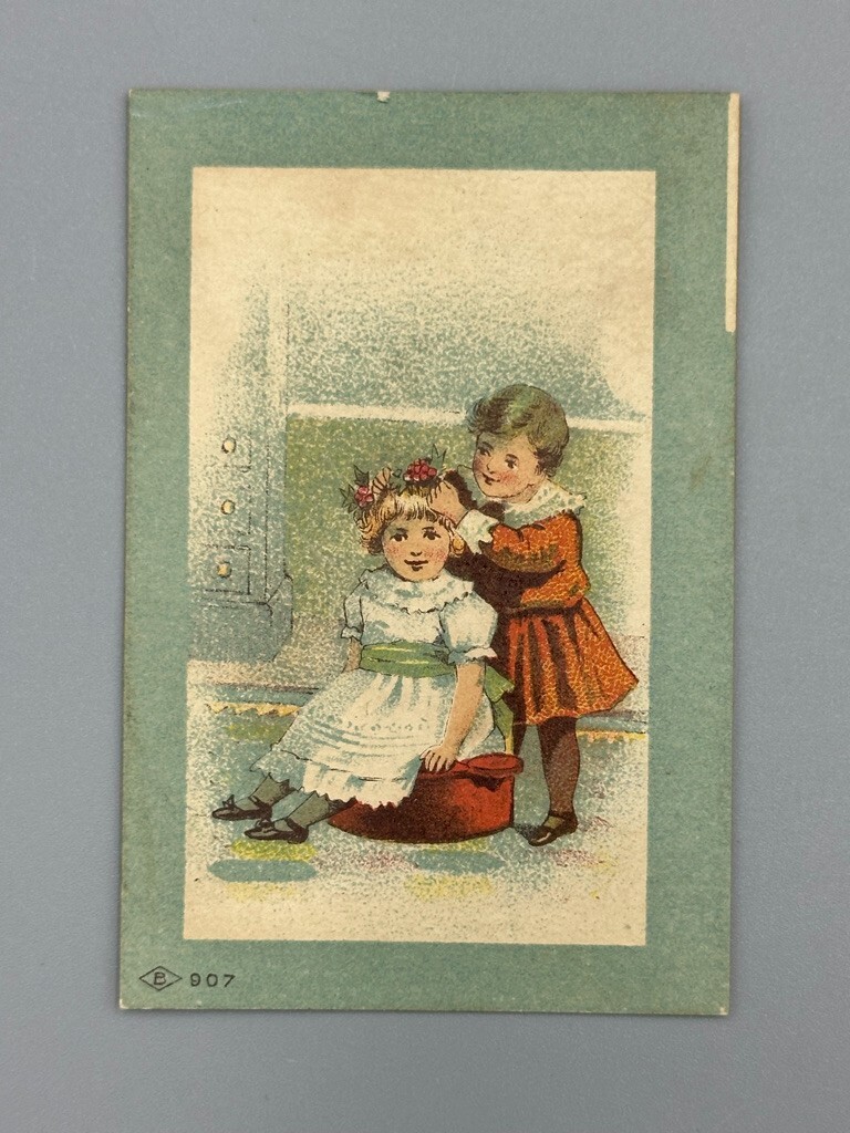 1880s SNOWMAN Children Victorian FARM Advertising Trade Card PORTLAND OR