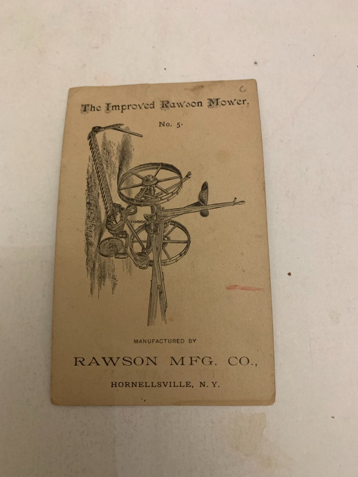 Antique c.1890&rsquo;s The Improved Rawson Mower Victorian Trading Card