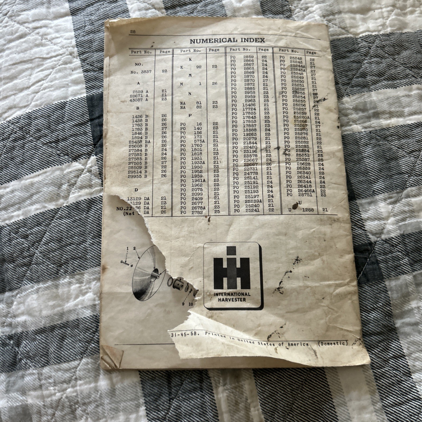 International Harvester HM-44 style fertilizer Attachments Owner’s Manual