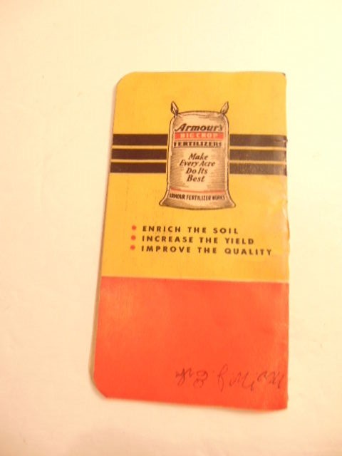 1948-1948 promotional notebook for Armour Fertilizers