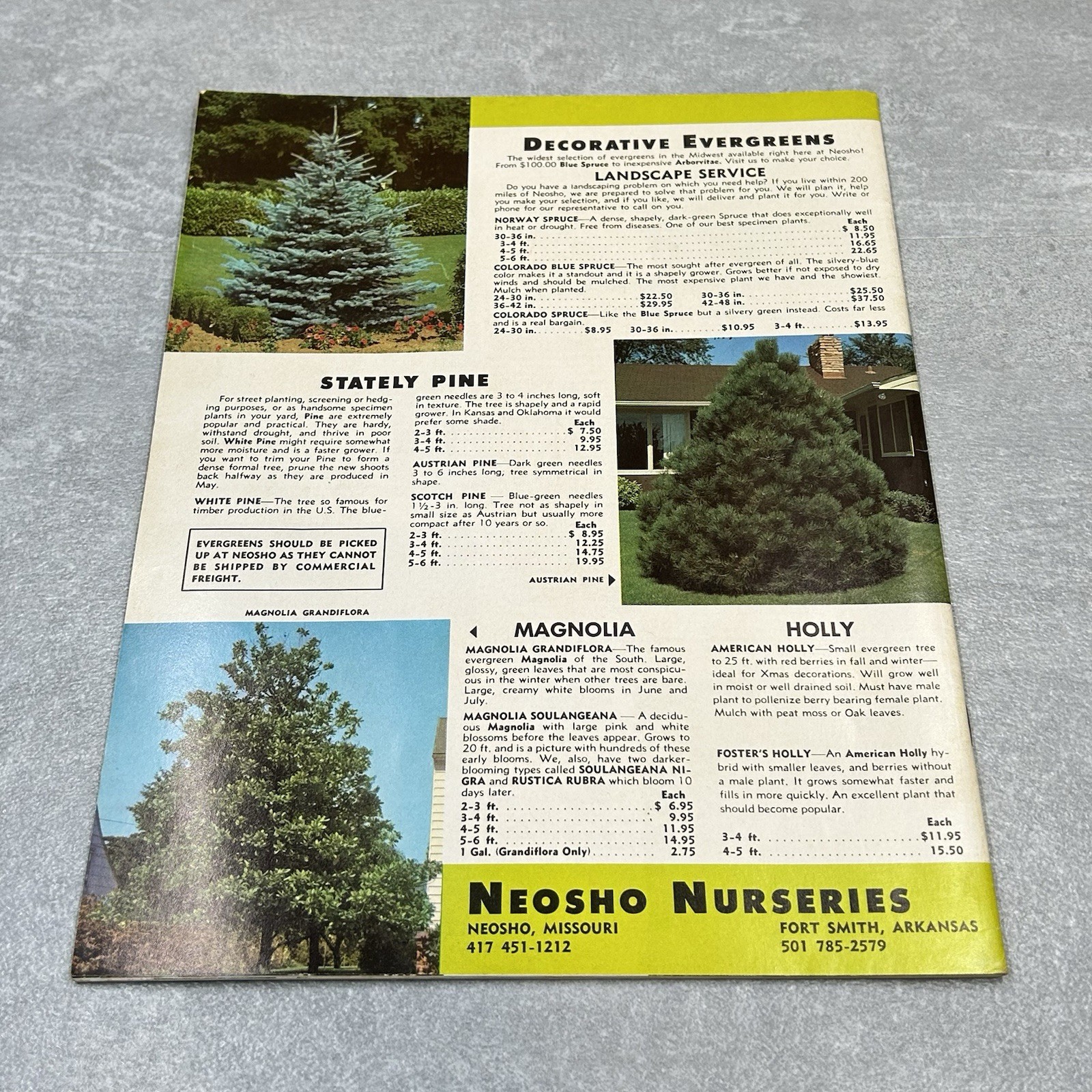 Vintage 1967 Neosho Nurseries Catalog Flowers Plants Fruit Tress Missouri