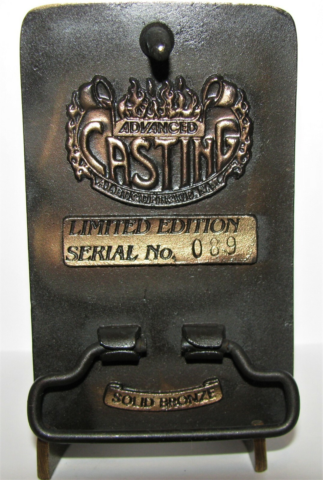 HEATWOLE Threshing Association 1987 Draft Horse Drawn Plow Bronze Belt Buckle 89