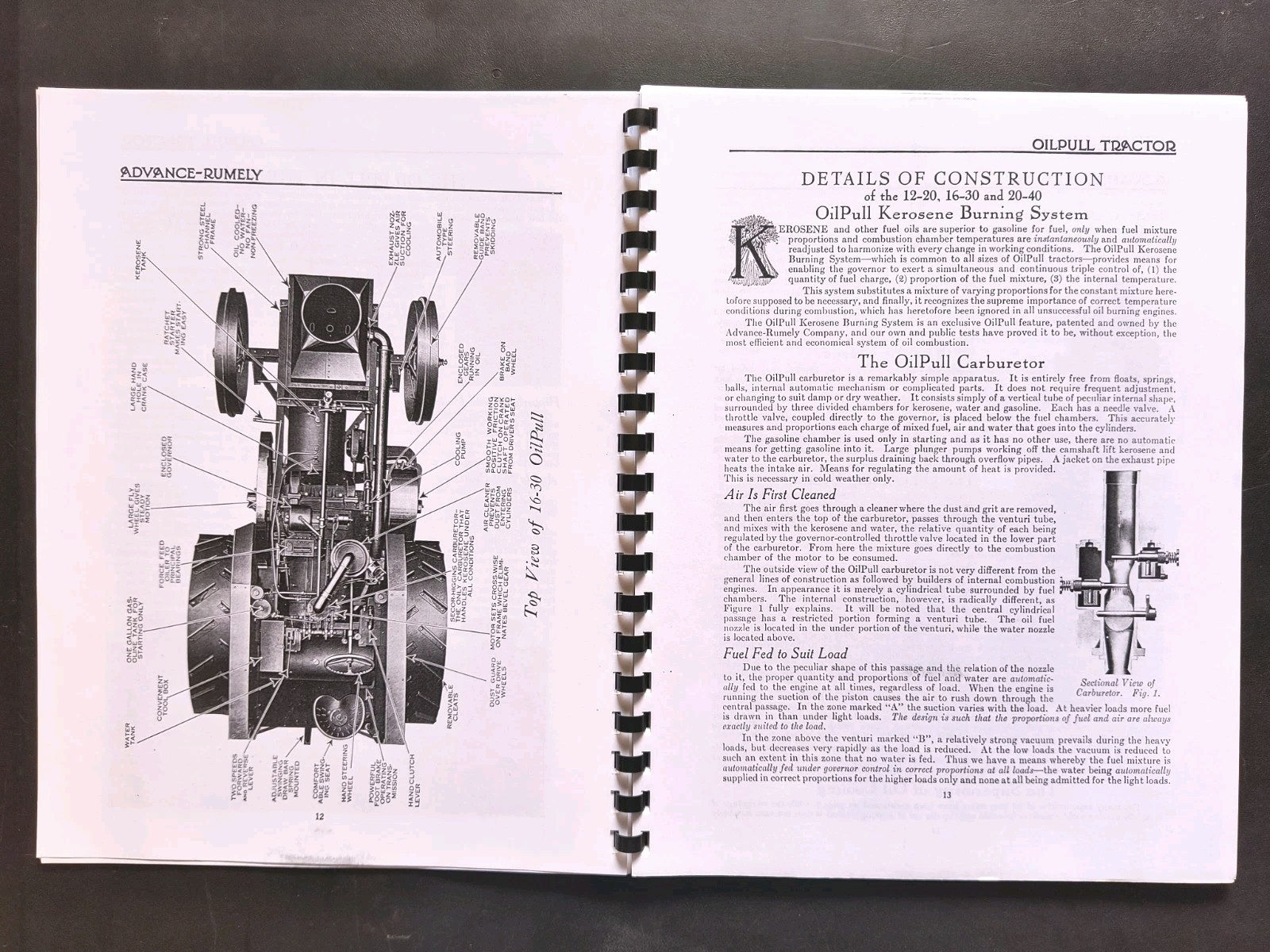 Rumley Oil Pull Tractor Dealer Brochure Owners Manual Print Advertising Reprint