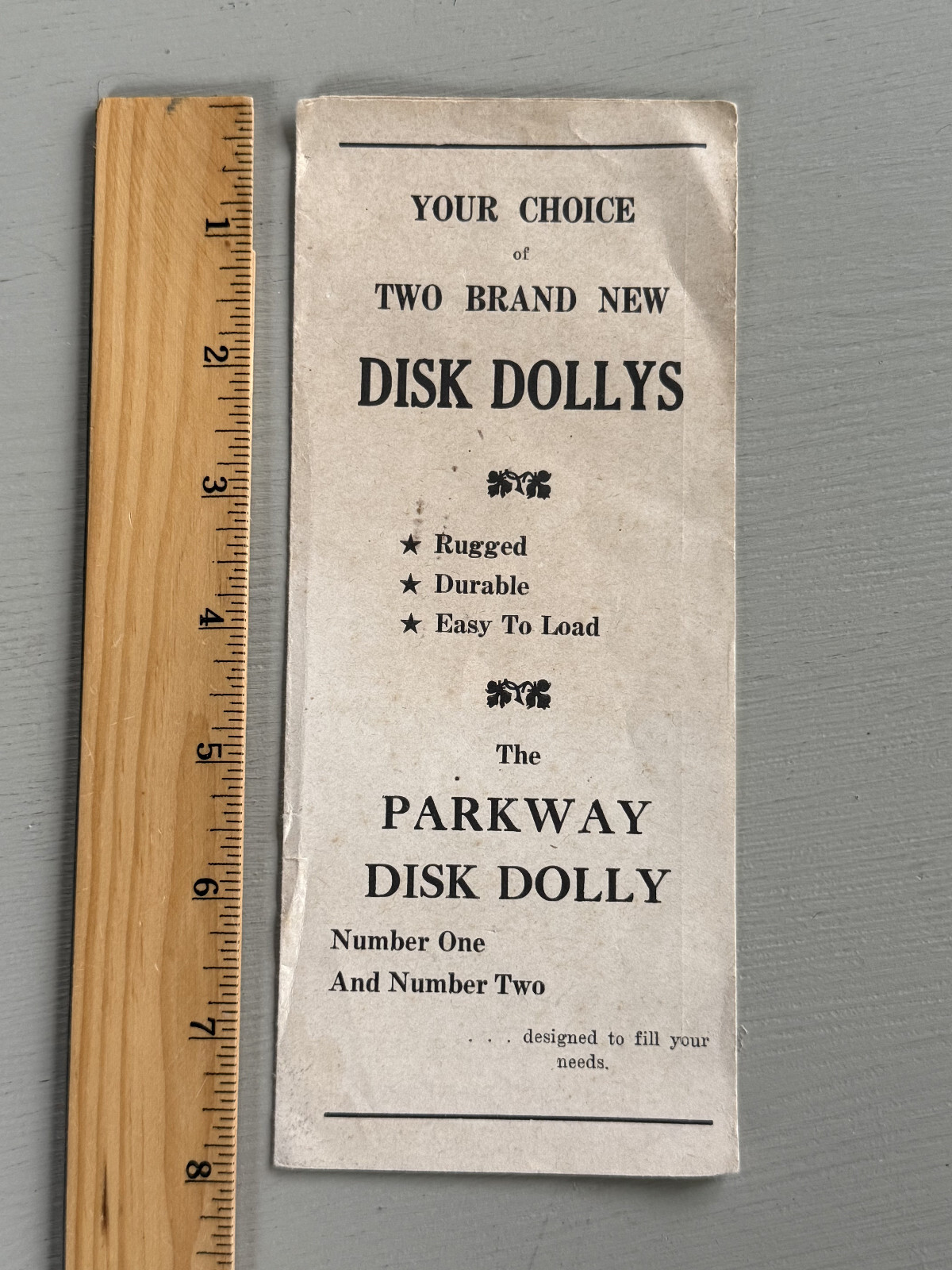 Vintage Parkway Disk Dolly Farm Implement Trailer Oakland NE Nebraska Farm Ag