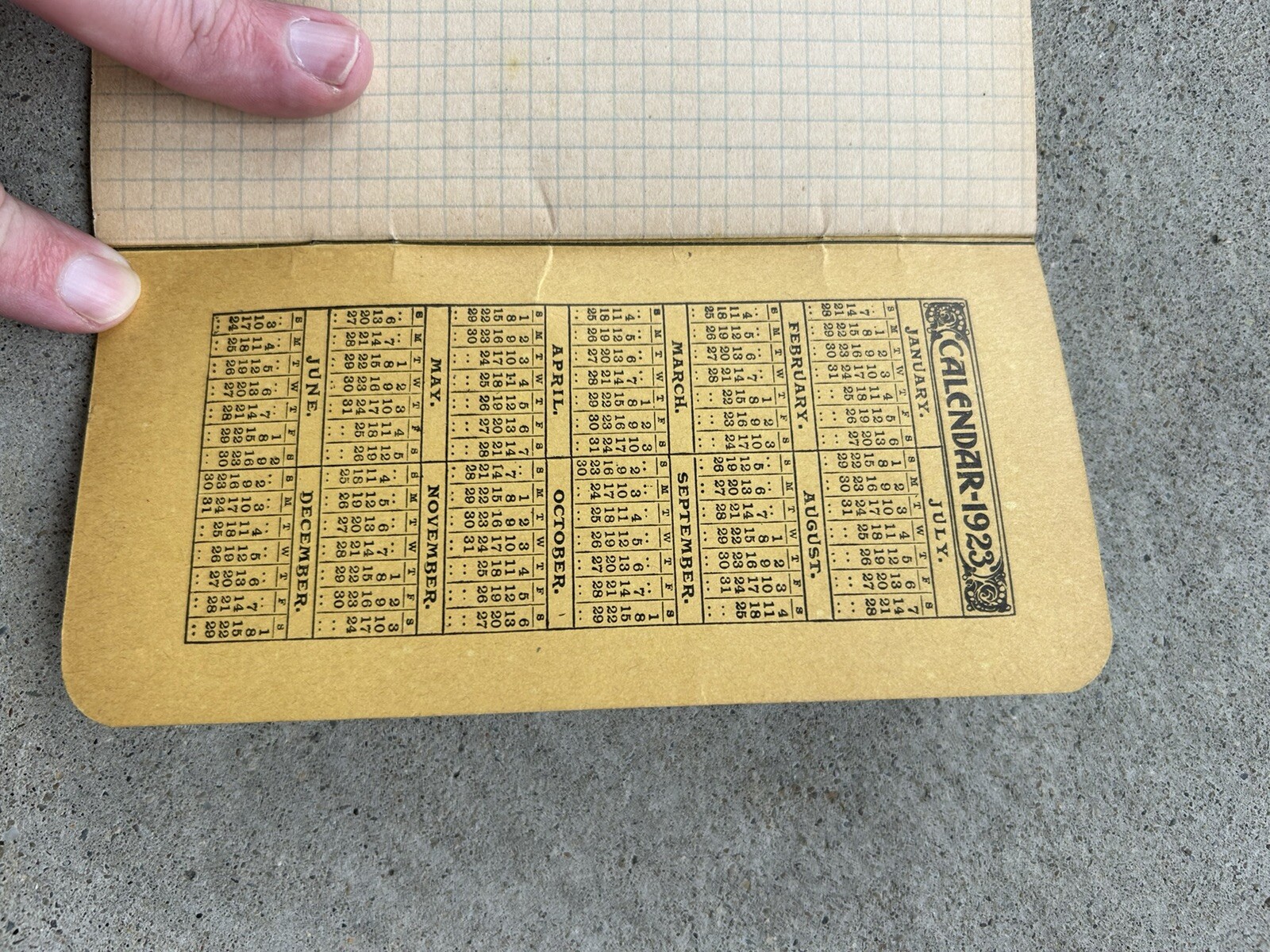 Vintage Armours Big Crop Fertilizers 1922 Pocket Calender Notebook Memo Book