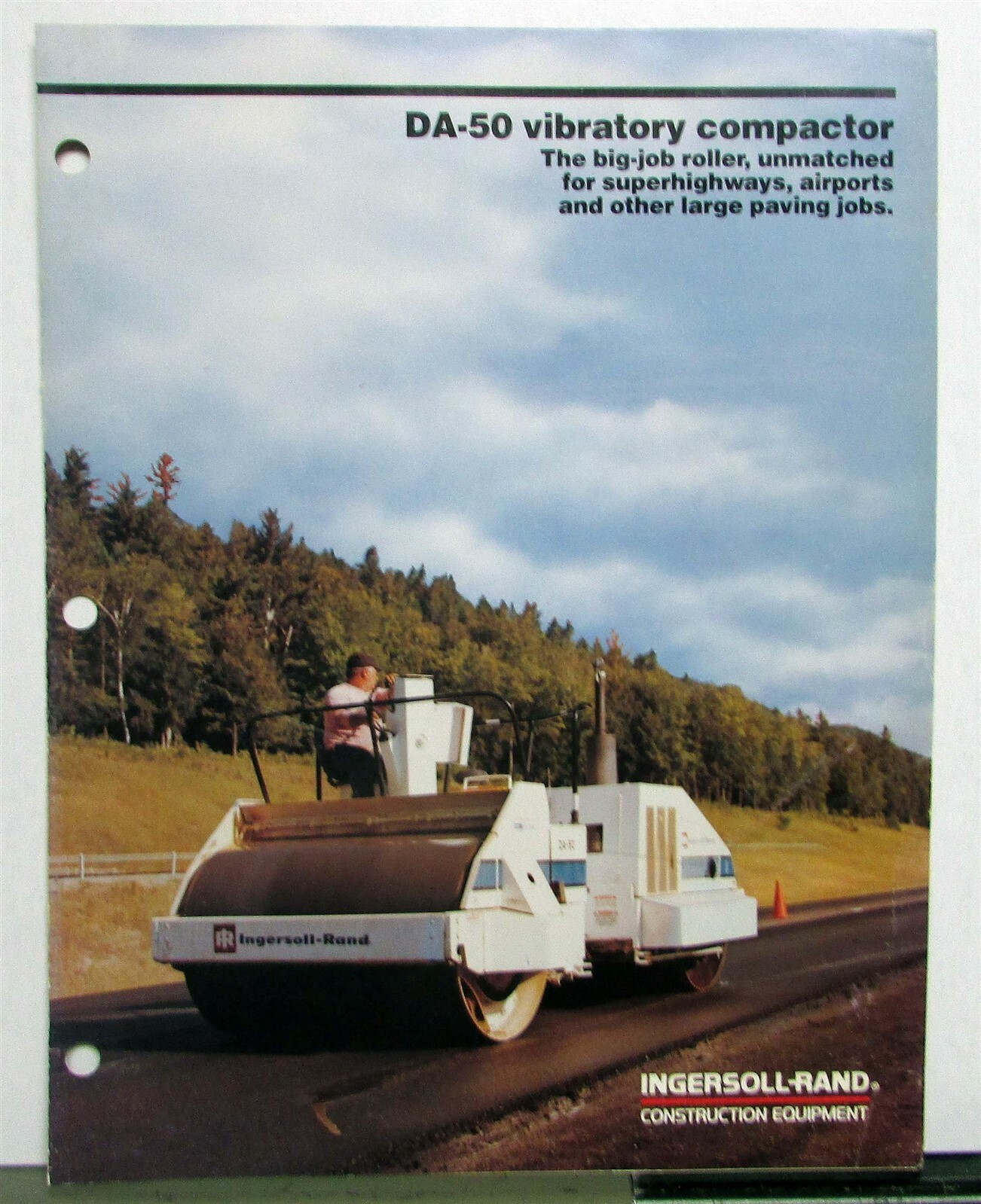 1982 Ingersoll Rand DA 50 Vibratory Compactors Specs Construction Sales Brochure