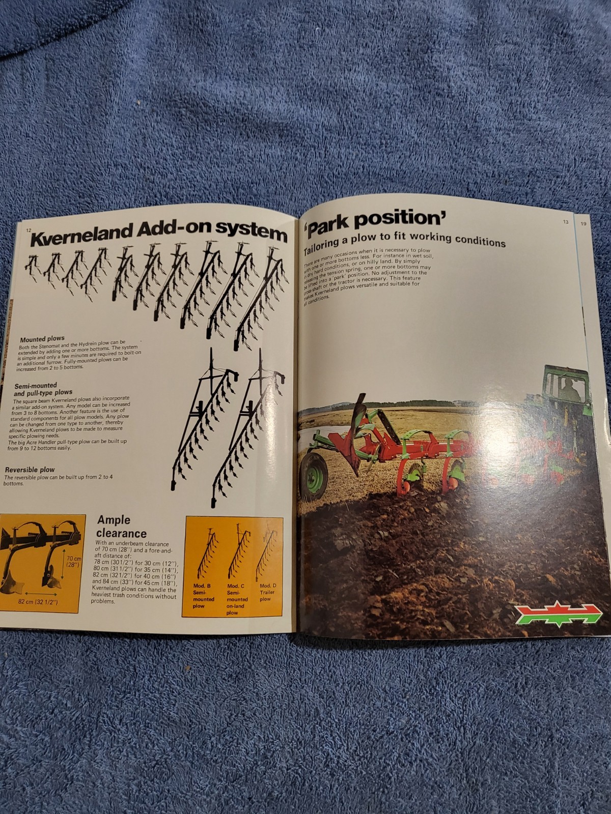 Vintage 1976 KVERNELAND A/S MOLDBOARD PLOWS Sales BROCURE Norway Tractor Farm AG