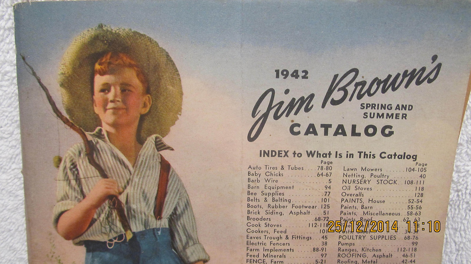 1942 Jim Brown&rsquo;s Catalog Farm Supply Fencing Tom Sawyer on Cover Young Boy & Dog