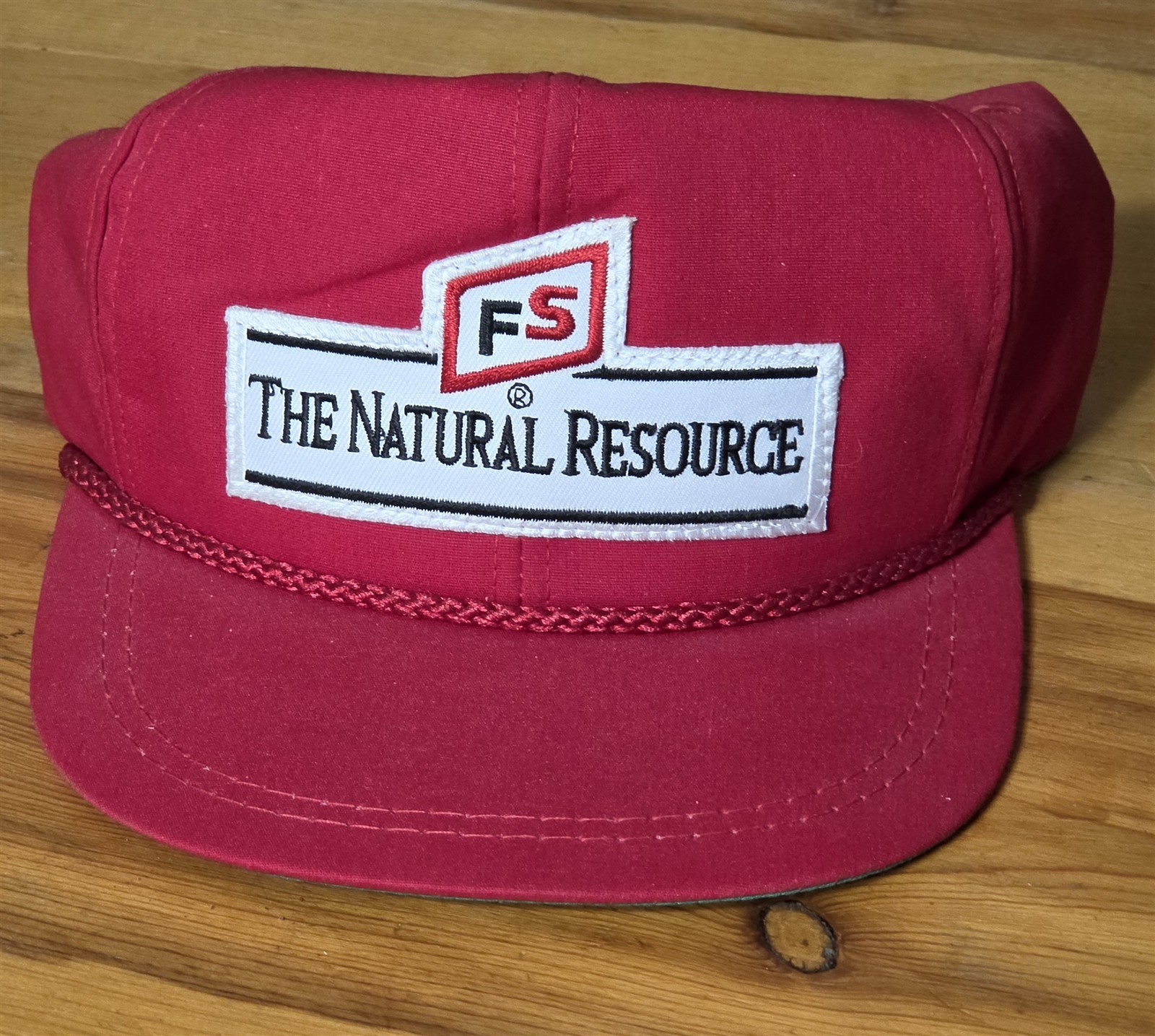 VINTAGE FS THE NATURAL RESOURCE RED MENS HAT CAP K-PRODUCT ADJUSTABLE NEW USA