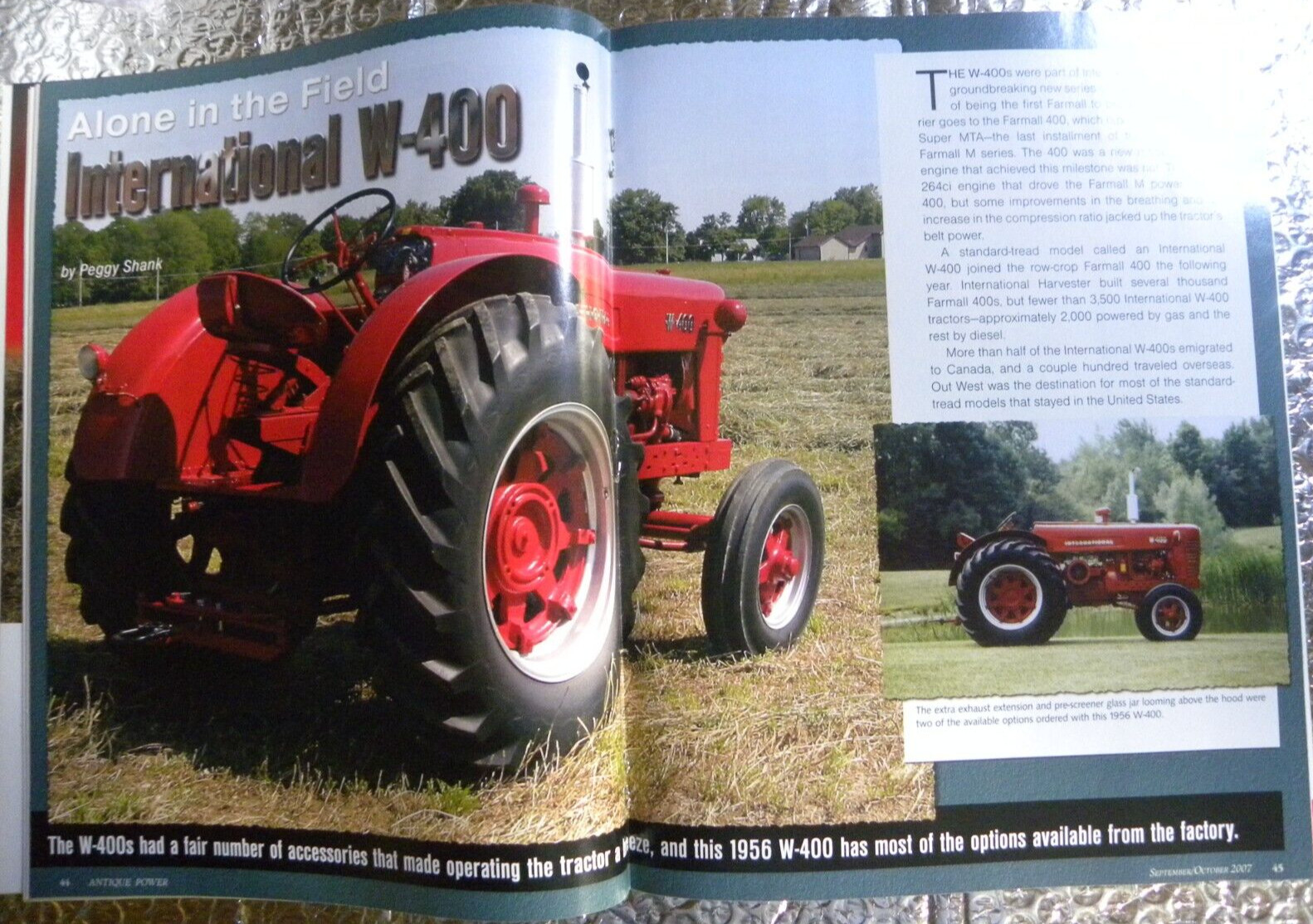 ANTIQUE POWER Magazine September October 2007 Cover 1956 International W-400