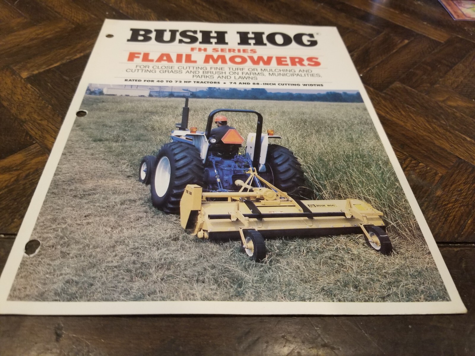 BUSH HOG Sales Brochure 4 Pages Fh Series Flail Mowers Fh174 Fh188