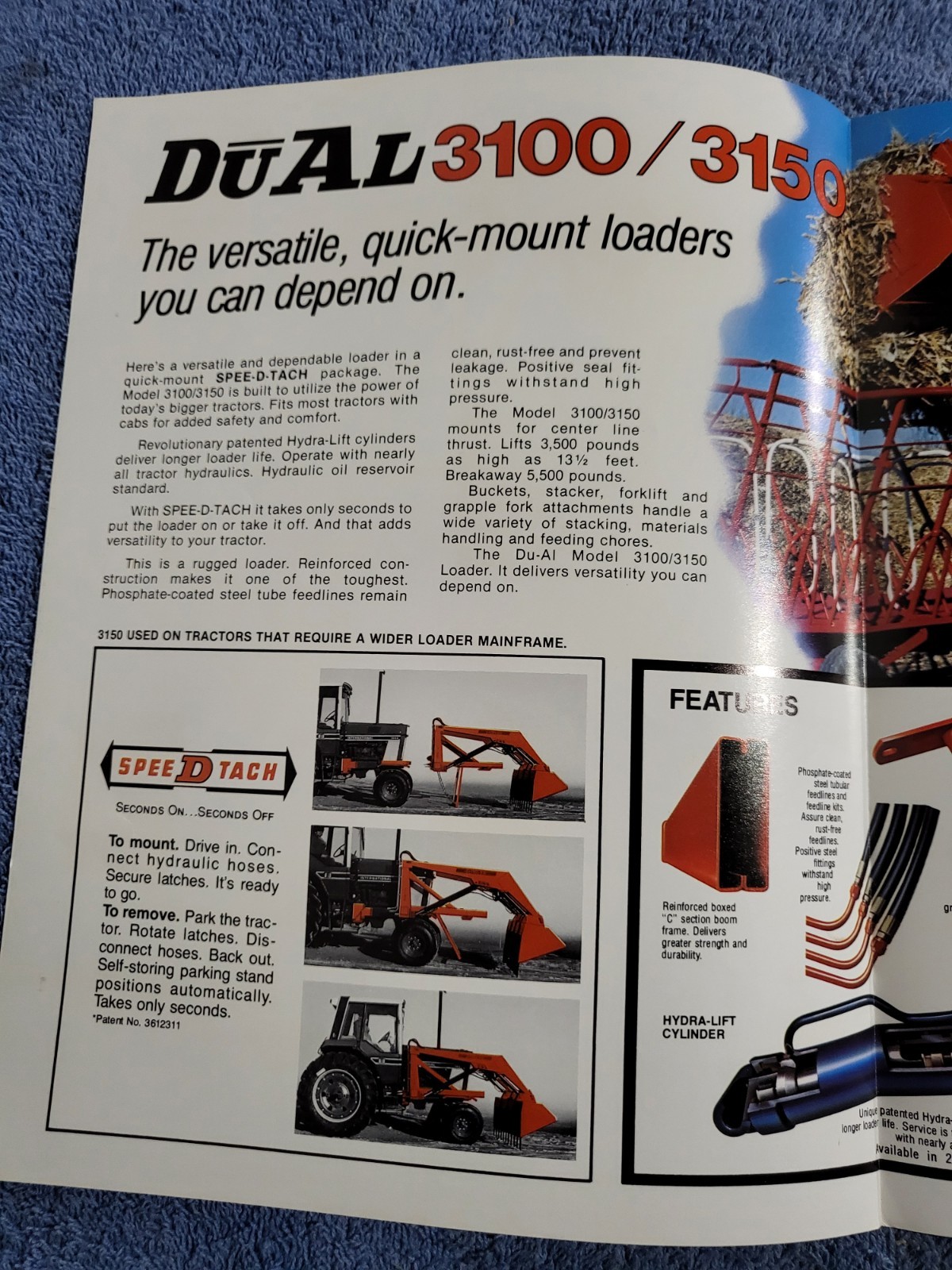 DUAL 3100 / 3150 Tractor Front LOADER BROCHURE IH Farmall 1466 John Deere 4230
