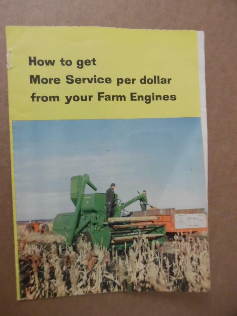 c.1950s Champion Spark Plug Farm Engine Tractor Brochure Vintage Original