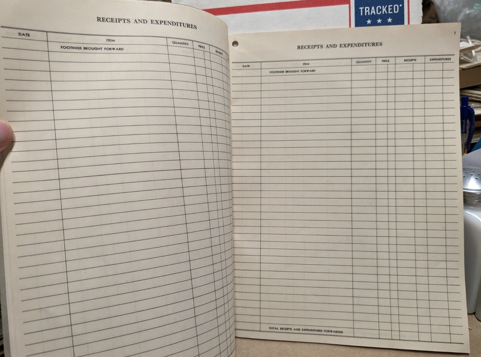 Vintage Farm Accounting Record La Crosse Lumber Fayette Mo Keystone Steel & Wire