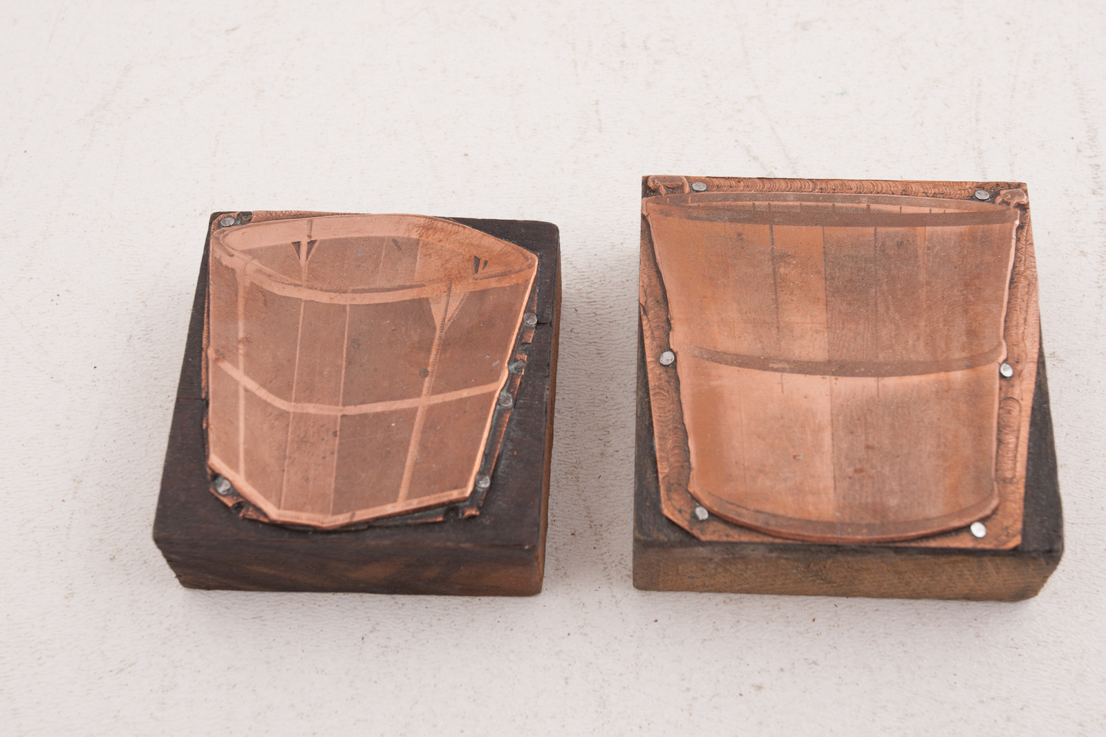 Pair Wooden Fruit Picker Orchard Baskets Printers Block Advertising(A5L-18)Berry