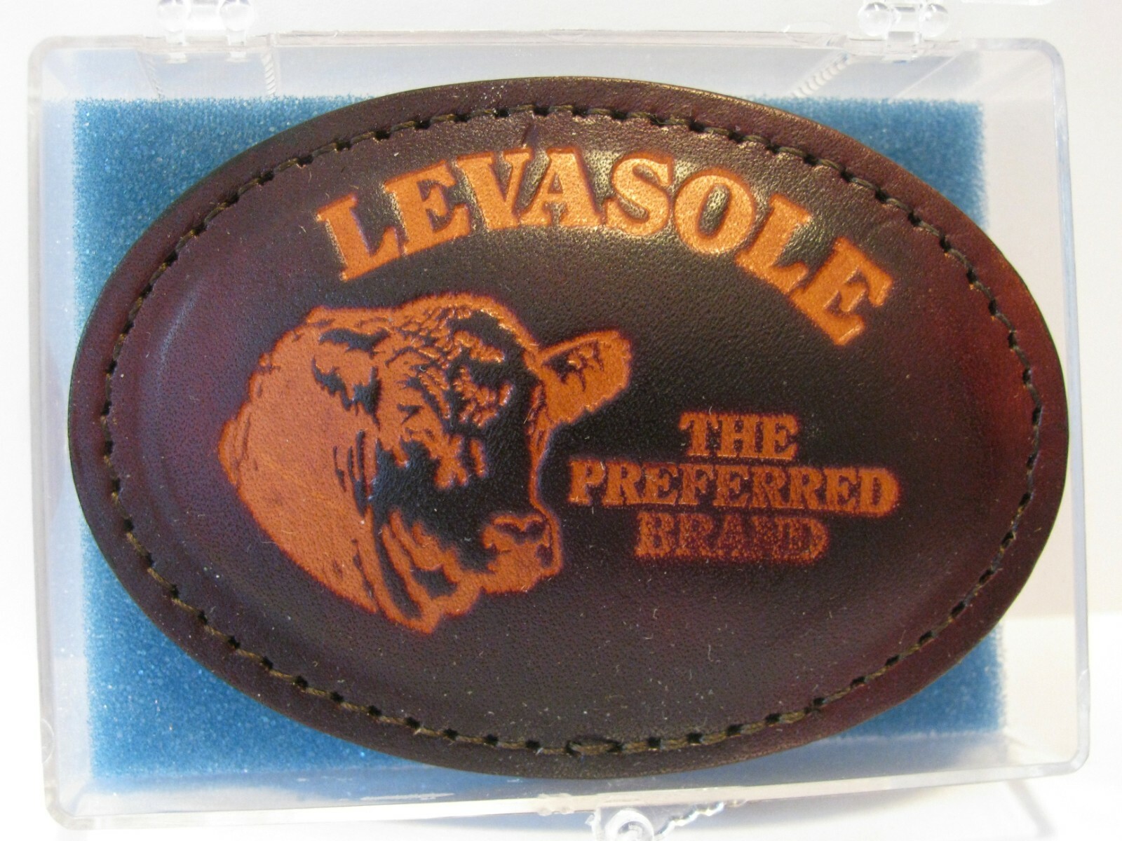 *Levasole Animal Cow Cattle Swine Pig Sheep Dewormer Leather Belt Buckle Ag Farm