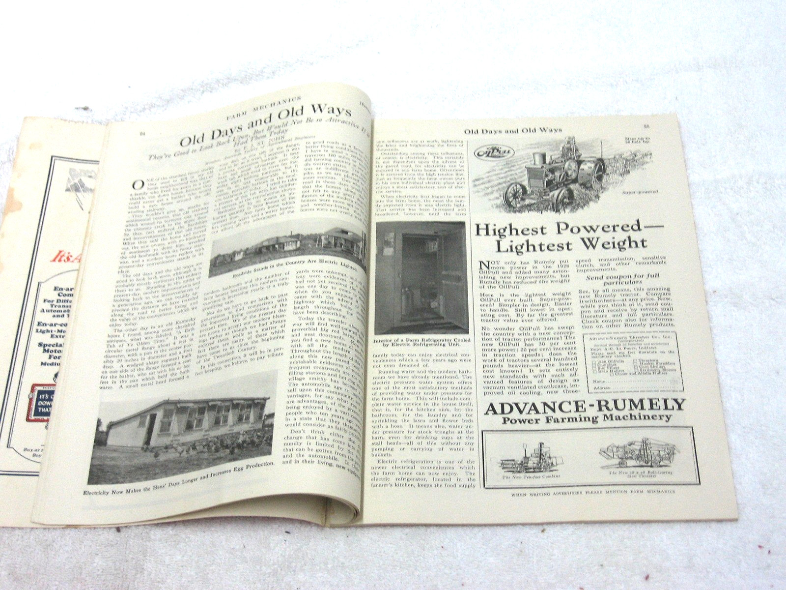 VINTAGE FEB 1928 FARM MECHANICS ADVERTISING MAGAZINE COOL ORIGINAL ADS