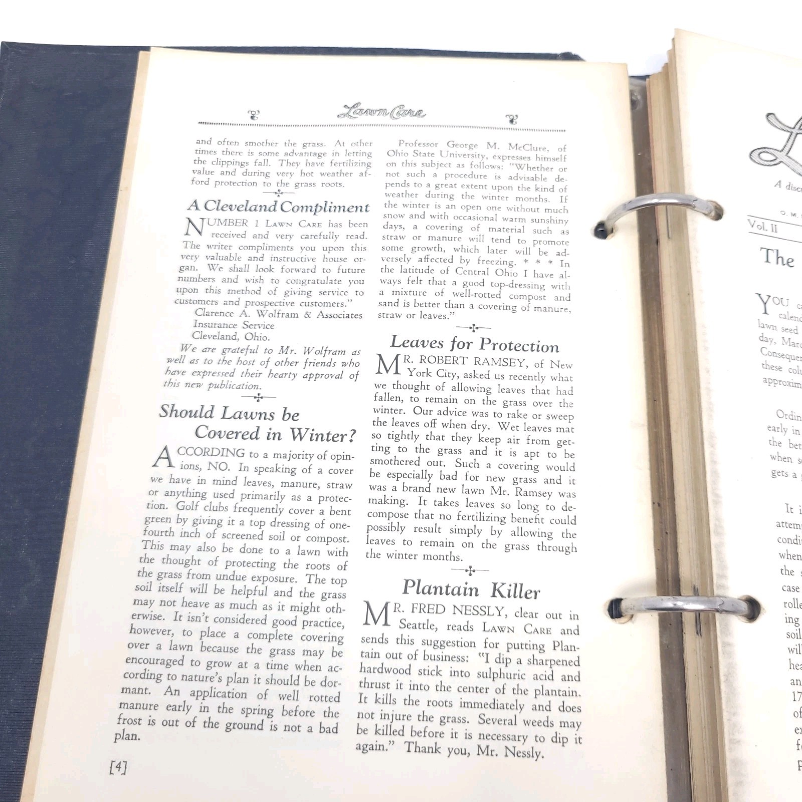 Vtg Scotts Lawn Care Binder 1928 Bulletin Inserts O M Scott & Sons Co