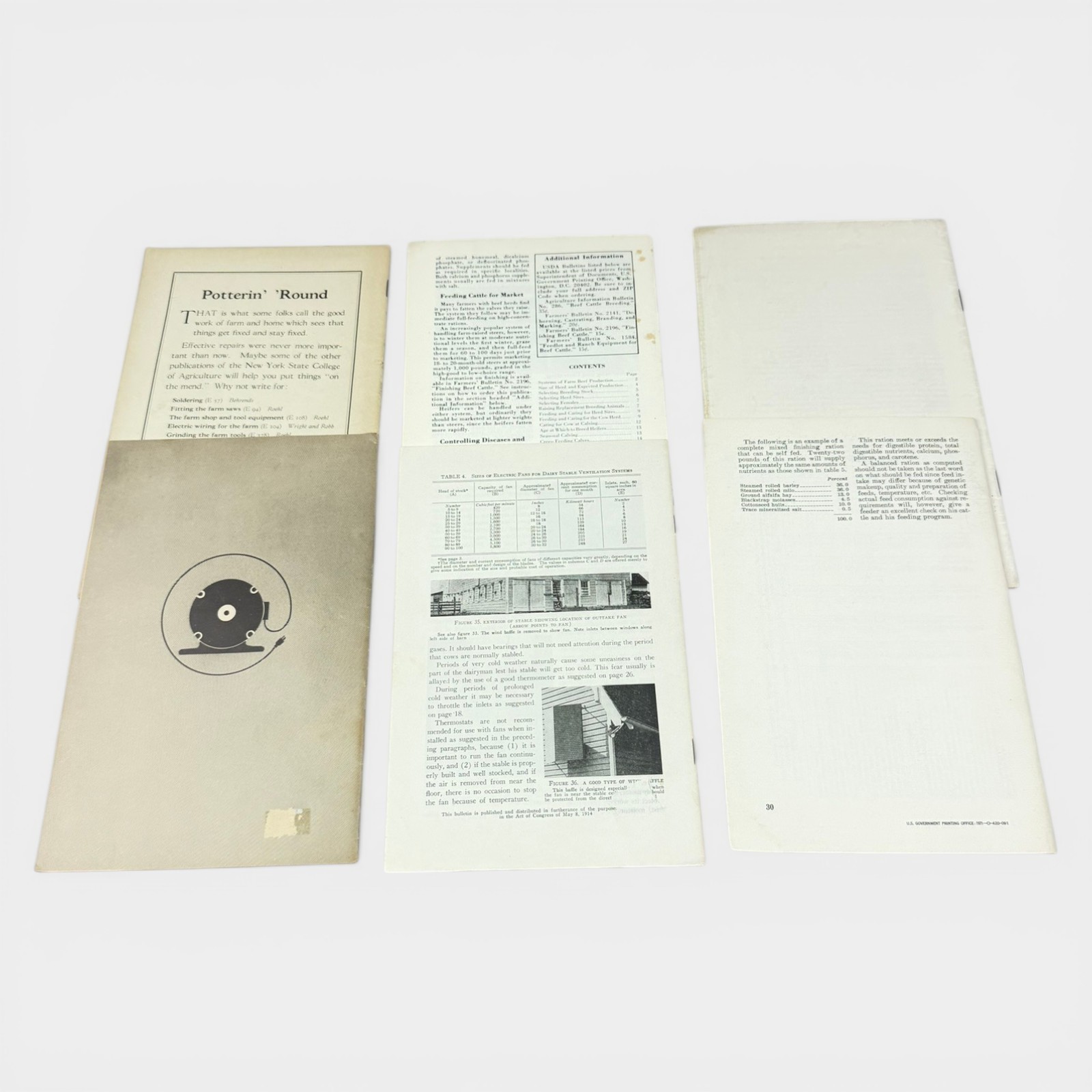Vintage Farm Pamphlet 31 Agricultural Bulletins Homesteading Livestock 30s-70s