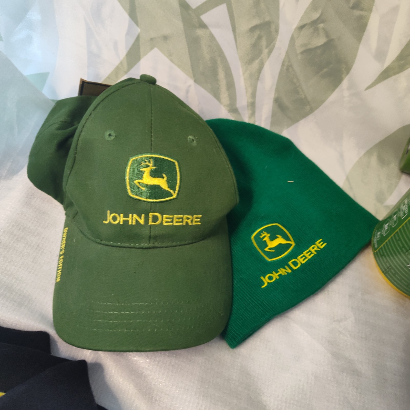 John Deere Collectors Lot With Coaster Silo, Tractor. Hats & Shirts