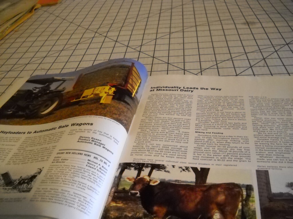 Sperry New Holland News Full Color Magazine Vol 26 No 8. W & W Equipment
