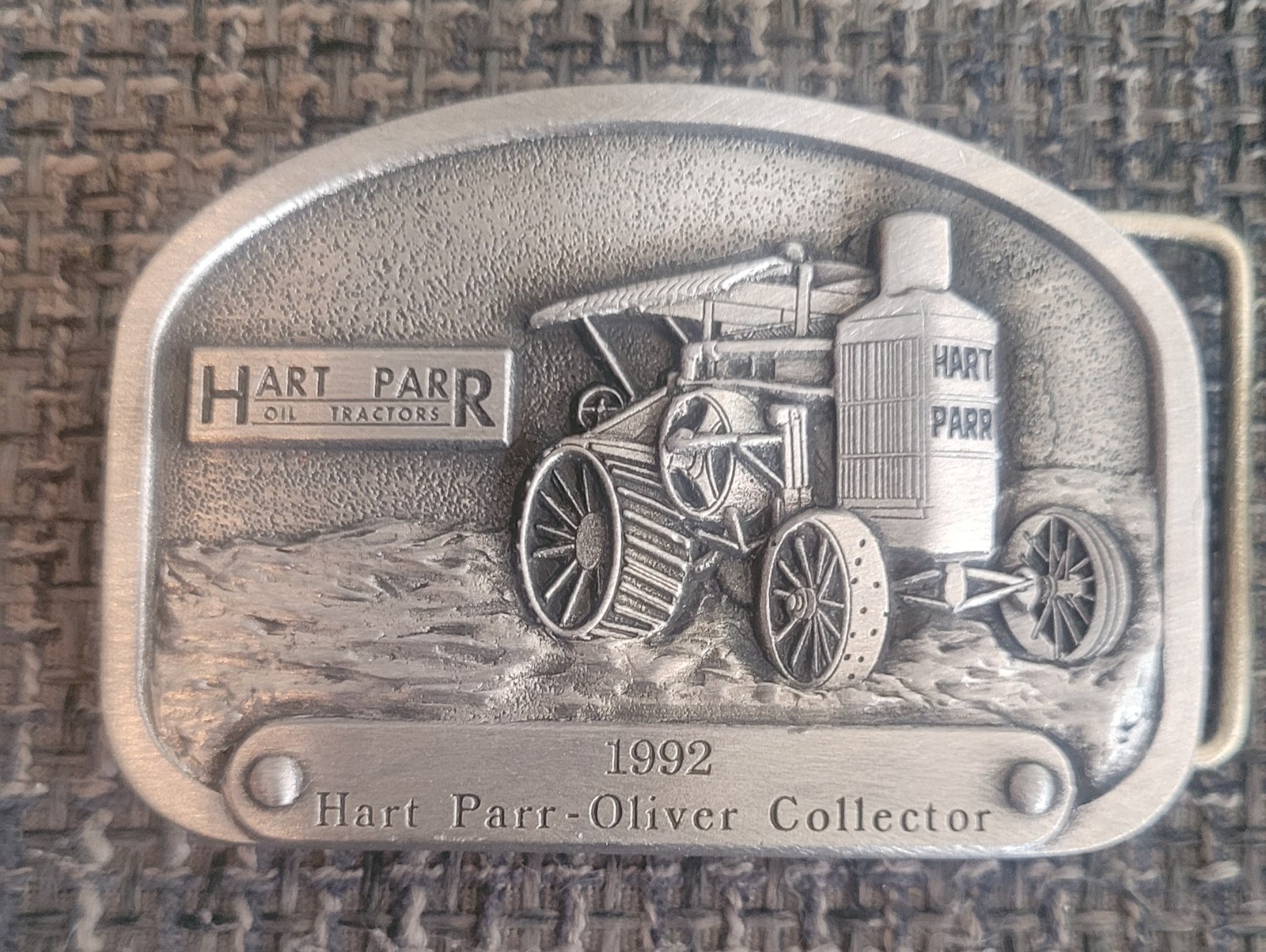 Hart-Parr Oil Tractor Pewter Belt Buckle Collector 1992 Oliver